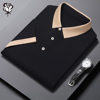 【 6 สี 】เสื้อยืดโปโล แขนสั้น ผ้าฝ้ายแท้ ลําลอง แฟชั่นสําหรับผู้ชาย