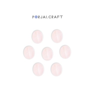 Rose quartz oval beads ลูกปัดโรสควอตซ์ 12mm