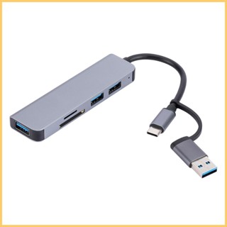 ฮับ USB C 5-in-1 แยก USB C แบบพกพา ขนาดเล็ก มั่นคง สําหรับโทรศัพท์มือถือ