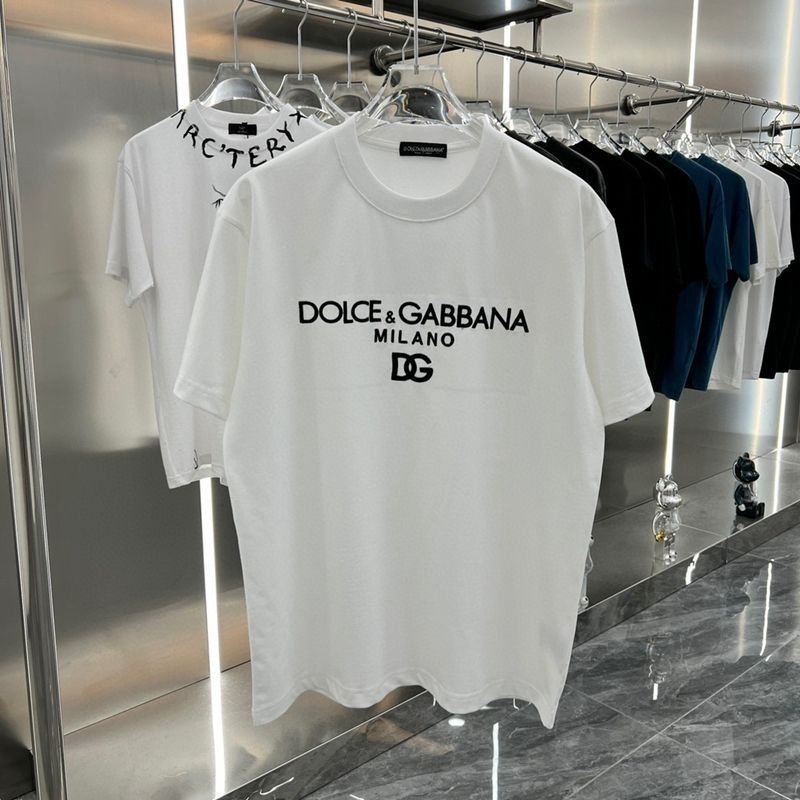 ใหม่ เสื้อยืดลําลอง ผ้าฝ้าย แขนสั้น พิมพ์ลายโลโก้ตัวอักษร DG สไตล์สปอร์ต คุณภาพสูง สําหรับผู้ชาย และผู้หญิง