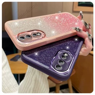 เคสโทรศัพท์ซิลิโคน TPU นิ่ม แบบใส กันกระแทก ป้องกันเลนส์กล้อง ปิดด้านหลัง ลายกลิตเตอร์ วิบวับ สําหรับ Honor 90 5G 90 Pro 90Pro Honor90Pro Honor90 5G 2023