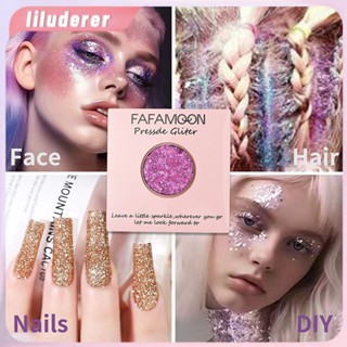 Fafamoon เลื่อมเจลแววอายแชโดว์เมอร์เมดขนาดใบหน้าใบหน้าร่างกายเลื่อมสีสันโพลาไรซ์เวทีแต่งหน้า HO