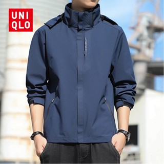 UNIQLO เสื้อแจ็กเก็ตกันลมลําลอง แบบบาง ระบายอากาศได้ดี แฟชั่นฤดูใบไม้ผลิ และฤดูใบไม้ร่วง สําหรับผู้ชาย และคู่รัก ไซซ์ M - 5XL