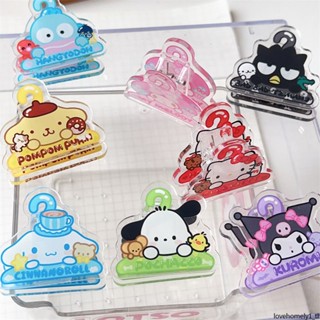 คลิปซีลปิดผนึก ลายการ์ตูนผลไม้ Sanrio Pp Hangyodon My Melody Cinnamoroll สองด้าน ขนาดเล็ก เหมาะกับฤดูร้อน