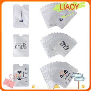 Liaoy 10 ชิ้น การ์ด ป้องกัน ปลอก Rfid บล็อก อลูมิเนียม ป้องกัน Rfid กระเป๋าสตางค์