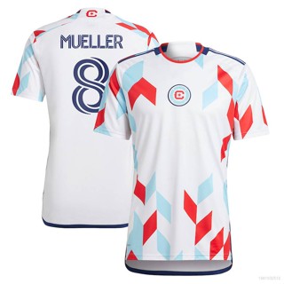 Ani 2023 MLS Chris Mueller Chicago Fire Jersey เสื้อยืดลําลอง แขนสั้น พลัสไซซ์ เหมาะกับการเล่นกีฬา