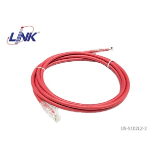 LINK US-5103LZ-2 2M. สีแดง CAT 6 RJ45-RJ45 UTP PATCH CORD LSZH