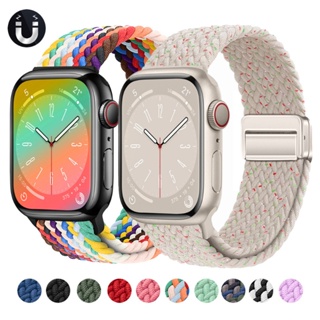 สายนาฬิกาข้อมือไนล่อนถัก แบบแม่เหล็ก สําหรับ iWatch Ultra 49 มม. Series 8 41 45 มม. 42 44 มม. 38 40 มม. iWatch 7 se 6 5 4