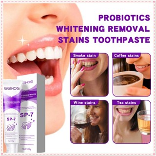 Eelhoe Probiotic Toothpaste Whitening Refreshing Teeth Antibacterial Deep Cleaning Oral Remove Plaque Stains Discoloration Toothpaste Oral Body Care 120g JOYFEEL