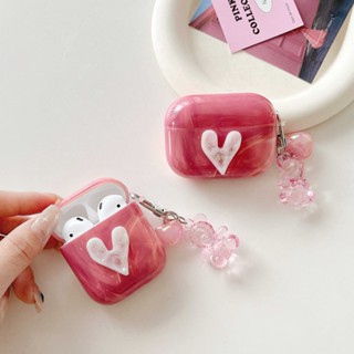 เคสหูฟัง กันน้ํา กันกระแทก ลายหัวใจ สําหรับ Airpods 1 2 3 Pro