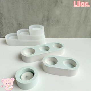 Lilac แม่พิมพ์ซิลิโคน ซีเมนต์ แม่พิมพ์เชิงเทียน DIY หลุมกลมสากล ปูนปลาสเตอร์ปูนปลาสเตอร์ ถาดใส่เทียน