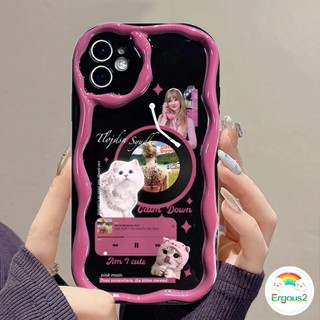 เคสโทรศัพท์มือถือนิ่ม ลายการ์ตูนแมว 3D ขอบหยัก สีชมพู สําหรับ Vivo Y16 Y36 Y02 Y02s Y35 Y22s V25e V25 Y15A Y15S Y21 Y21 Y21s Y33s Y33T Y21T Y12s Y12A Y20 Y20s Y20i Y17 Y15 Y12 Y95