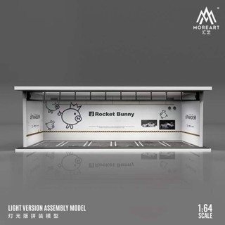 MOREART 1/64 Rocket Bunny Parking Garage Diorama with LED lights