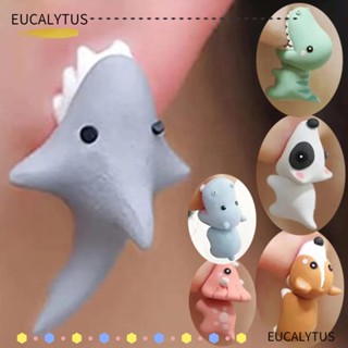 Eutus ต่างหูสตั๊ดเรซิ่น รูปการ์ตูนปลาฉลามน่ารัก 3 คู่