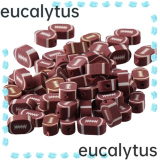 Eucalytus1 ลูกปัดดินโพลิเมอร์ รูปฟุตบอล สําหรับทําเครื่องประดับ รักบี้ 200 ชิ้น