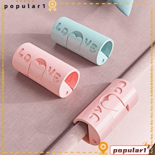 Popular คลิปหนีบผ้าปูที่นอน พลาสติกใส กันลื่น ปรับได้ สองความเร็ว สีฟ้า ชมพู 18 ชิ้น