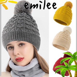 Emilee หมวกถัก หมวกเล่นสกี กลางแจ้ง อบอุ่น