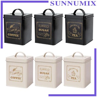 [Sunnimix] ชุดกระป๋องเคาน์เตอร์ สไตล์ชนบท สําหรับตกแต่งห้องครัว ห้องนอน คาเฟ่ ออฟฟิศ 3 ชิ้น