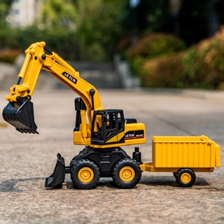 Hot Sale# Childrens inertia engineering vehicle excavator toy push excavator bucket forklift stall car model boy excavator 8.6Li