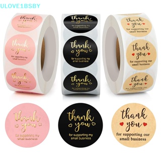 Ulove1bsby สติกเกอร์ฉลาก Thank You ทรงกลม ลายดอกไม้ แฮนด์เมด สําหรับตกแต่งสมุดภาพ งานแต่งงาน ของขวัญ 500 ชิ้น