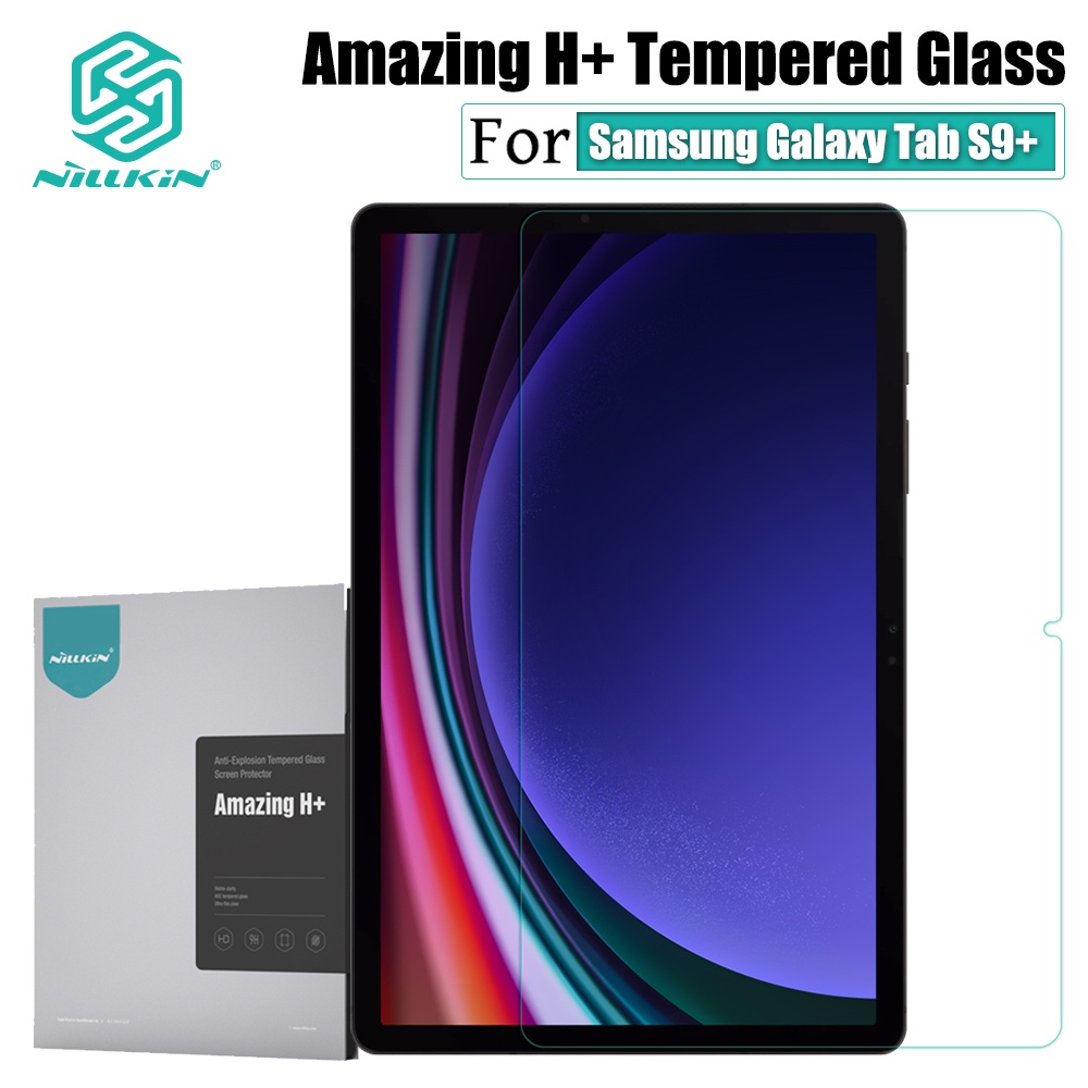 Nillkin H + กระจกนิรภัยสําหรับ Samsung Galaxy Tab S9 + / S10 + / S9 FE + 12.4 นิ้ว HD Anti Glare 9H Anti Explosion Screen Protector