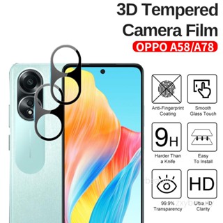 กระจกนิรภัยกันรอยเลนส์กล้อง สําหรับ OPPO A58 A78 4G 2023 OPPOA78 A 78 58