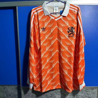 เสื้อกีฬาแขนสั้น ลายทีมชาติฟุตบอล Holland Home 1988 S-XXL ชุดเหย้า สไตล์วินเทจ แห้งเร็ว สําหรับผู้ชาย AAA