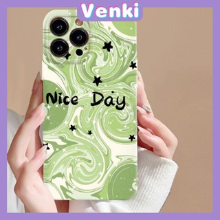 VVenki - เข้ากันได้สำหรับ เคสไอโฟน เคสไอโฟน11 เคส iphone 11 เคสฟิล์ม TPU เคสเยลลี่สีขาวกล้องเยลลี่เคลือบเงาเคสป้องกัน Simple Green Little Fresh Nice Day ใช้ได้กับ iPhone 14 13 12 Pro Max XR XS 7 8Plus