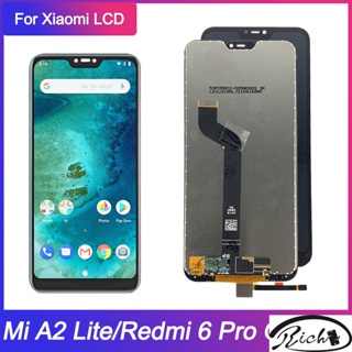 หน้าจอแสดงผล LCD 5.84 นิ้ว พร้อมกรอบ สําหรับ Xiaomi Mi A2 Lite Redmi 6 Pro LCD M1805D1SG