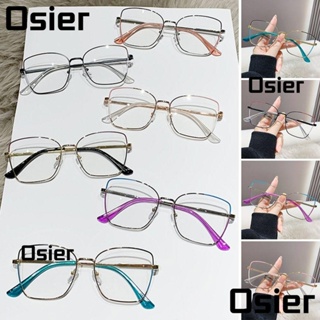 Osier1 แว่นตา ทรงสี่เหลี่ยม ป้องกันแสงสีฟ้า เบาพิเศษ สไตล์วินเทจ สําหรับสํานักงาน