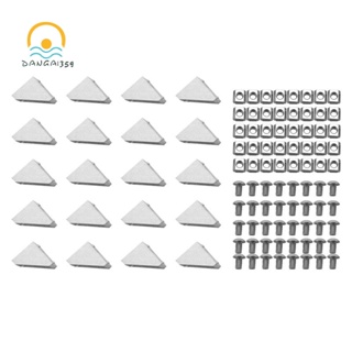 ชุดตัวเชื่อมต่อโปรไฟล์ อลูมิเนียม 2020 ตัวยึดมุม 20 ชิ้น น็อตสล็อต T M5X10 มม. 40 ชิ้น สกรูซ็อกเก็ตหกเหลี่ยม M5X10 มม. 40 ชิ้น สําหรับช่องอลูมิเนียม 6 มม.