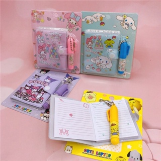 TOYSSAFARI 7*6cm Sanrio Student Cute Mini Pocket Notepad and Pen For Free Gift Kuromi My Melody