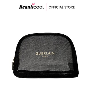 GUERLAIN Black Mesh Makeup Pouch Guerlain ผ้ามุ้ง วัสดุแข็งแรง