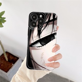 เคสโทรศัพท์มือถือ TPU ใส ป้องกันเลนส์ ลายการ์ตูนอนิเมะญี่ปุ่น สําหรับ IPhone 11 12 13 14 Promax 7 8 Plus X XS XR XSMAX 11Pro 12Pro 13Pro 14Pro 14Plus QMY