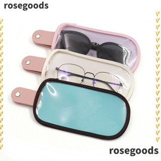 Rosegoods1 กระเป๋าใส่แว่นตา PVC อเนกประสงค์ แบบพกพา