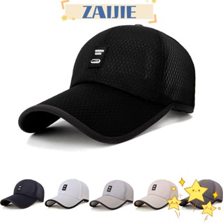 Zaijie24 หมวกเบสบอล หมวกกีฬากลางแจ้ง ฤดูร้อน ตาข่าย Snapback หมวก