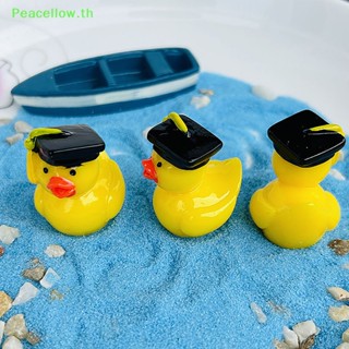 Peacellow ตุ๊กตาเป็ดเรซิ่น ขนาดเล็ก สําหรับตกแต่งบ้านตุ๊กตา