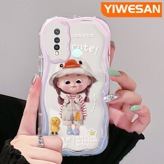 เคสโทรศัพท์มือถือแบบนิ่ม ใส ลายการ์ตูนเป็ดน้อยน่ารัก สีสันสดใส สําหรับ VIVO Y19 Y5s