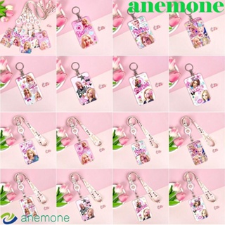 Anemone กระเป๋าใส่บัตรรถบัส ลายการ์ตูนเจ้าหญิง บาร์บี้ ปรับได้ พร้อมเชือกเส้นเล็ก