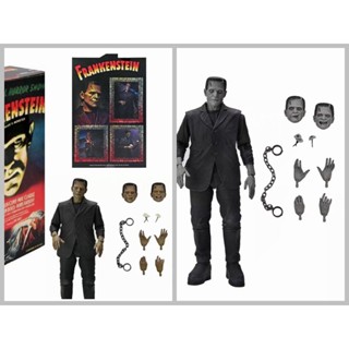 ((พร้อมส่ง) ฟิกเกอร์ NECA Frankenstein สีดํา สีขาว ข้อต่อขยับได้