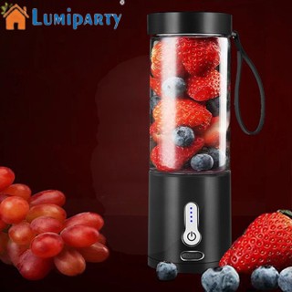 Lumiparty เครื่องปั่นน้ําผลไม้ไฟฟ้า แบบพกพา พร้อมใบมีด 6 ใบ ความจุขนาดใหญ่ สําหรับปั่นน้ําผลไม้