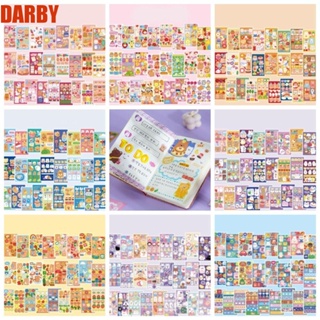 Darby สติกเกอร์ ลายการ์ตูนกระต่าย หมี สําหรับตกแต่งสมุดไดอารี่ สมุดภาพ 50 ชิ้น ต่อเล่ม