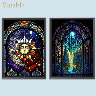 [Yotable.th] ชุดงานจิตรกรรมเม็ดบีดเรซิ่น ทรงเพชรกลม 5D DIY สําหรับตกแต่งบ้าน