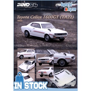 [Authentic] Inno64 1/64 Toyota Celica 1600GT (TA22) รถสีขาว Die-Cast