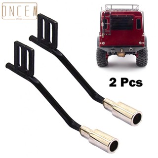 【ONCEMOREAGAIN】Exhaust Pipes 1 Pair 14+ Body Part Defender Dual For RC Car Metal Parts