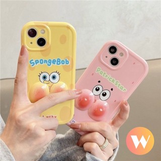 เคสโทรศัพท์มือถือ ลายการ์ตูน Sponge Bob Patrick Star 3D บีบได้ สําหรับ IPhone 13 11 12 14 Pro MAX XR X 7Plus XS 7 8 6S 6 Plus MAX SE 2020