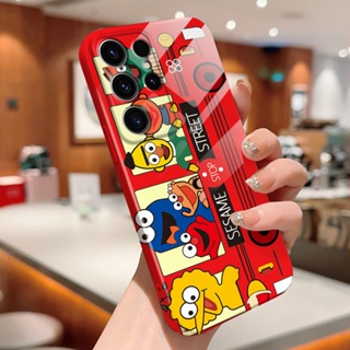 เคสโทรศัพท์มือถือแบบแข็ง กันกระแทก กันรอยกล้อง ลาย Sesame Street สําหรับ Samsung S21 S22 Plus S22 Ultra S23 Plus S23 Ultra S20 FE Note 10 Plus