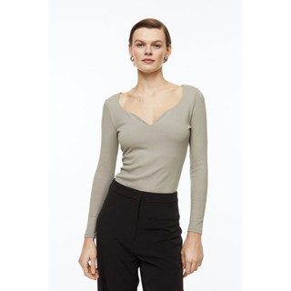 H&amp;M  Woman Long-sleeved ribbed top 1134811_1