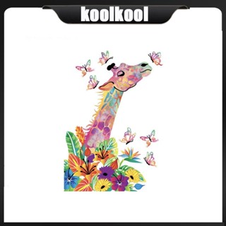 Kool Giraffe ภาพจิตรกรรมสีน้ํามันบนผ้าใบ ไร้กรอบรูป รูปผีเสื้อ ยีราฟ สําหรับตกแต่งบ้าน DIY