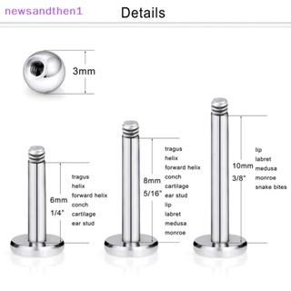 Newsandthen1 10 ชิ้น สเตนเลส ลิปเล็บ แสงแฟชั่น แวววาว เพทาย บอล ตกแต่งริมฝีปาก สําหรับผู้หญิง เครื่องประดับอินเทรนด์ ดี